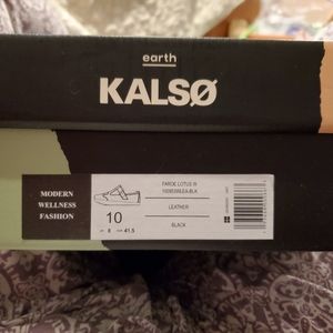 Kalso Earth Black Mary Jane Leather Shoes size US 10 UK 8 EUC